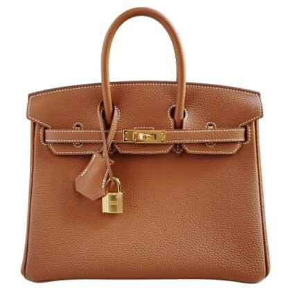 Sac Birkin 30 Hermès en Cuir Togo Gold